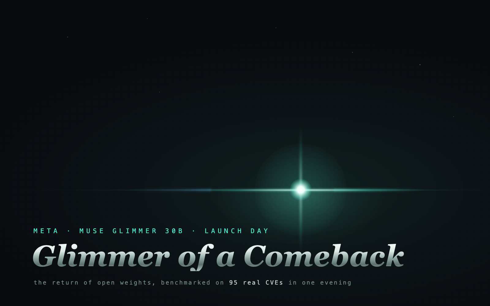 Glimmer of a Comeback: Meta's New 30B Tops 95 Real CVEs on Launch Day